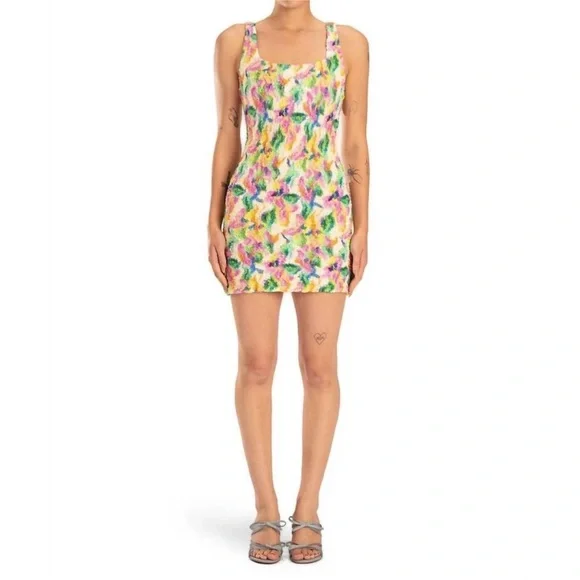 ASTR the Label Dolcetto Stretch Mini Dress in Lavender Multi Medium NEW‎ - Picture 2 of 9